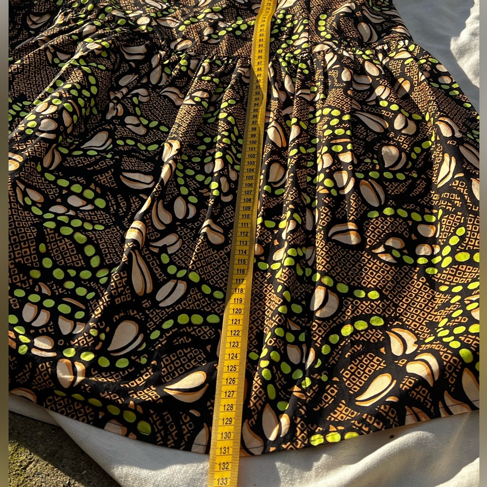 A.L.C. Alexandria Midi Dress – Waist Cut out Green/Peach Print - Picture 8 of 8